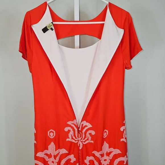 Eva Franco Orange/Red dress size 6 sequence - Picture 4 of 7